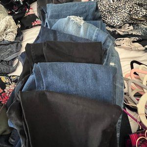 Lot of Eight (8)  Pairs Jeans 18W 20W Tall Boyfriend